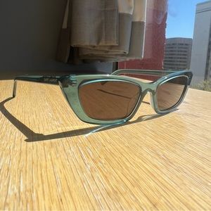 Added picture of them on me so you can see the shape! Only worn a couple times!